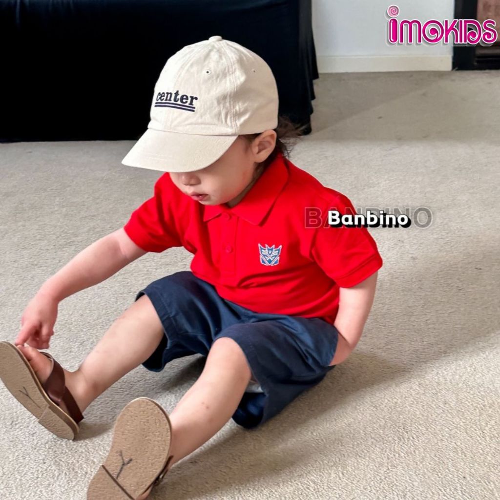 Áo polo cho bé trai Banbino 09- 20kg áo thun có cổ trẻ em chất cotton cao cấp mềm mịn thấm hút mồ hôi thỏa mái QATE