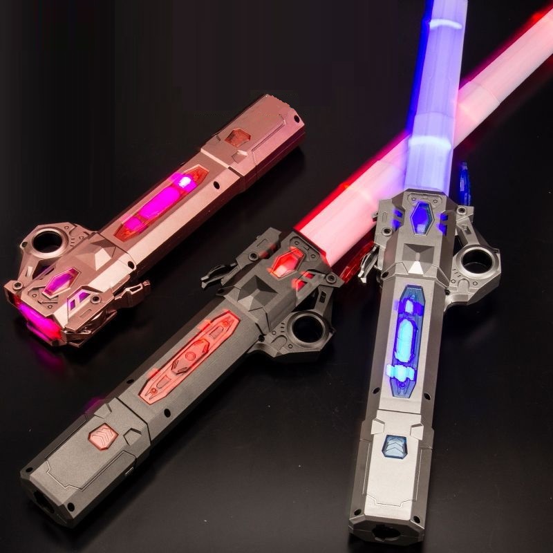Kiếm ánh sáng lazer, Đồ chơi kiếm phát sáng gấp gọn, Kiếm phát sáng laser 7 màu có nhạc, Kiếm katana nối liền