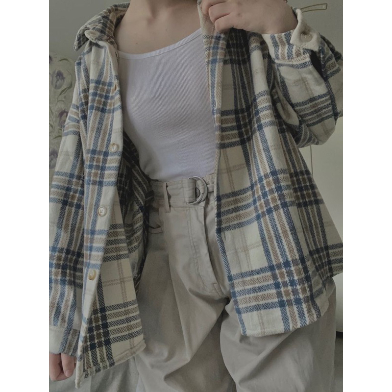 Áo Sơ Mi Nhung Tăm, Flannel, Áo Sơ Mi Nam Nữ, unisex, bigsize - NinTin