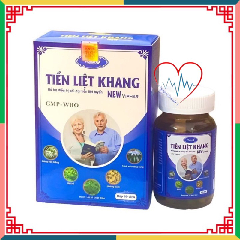 TIỀN LIỆT KHANG Vinaphar - Hộp 60 Viên - Hỗ Trợ Sự Phát Triển Của U Xơ, Phì Đại Tiền Liệt Tuyến