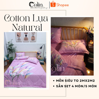 Bộ 5 món chăn ga trải giường Cotton Lụa mịn mát 1m6x2m 1m8x2m - mẫu hoa