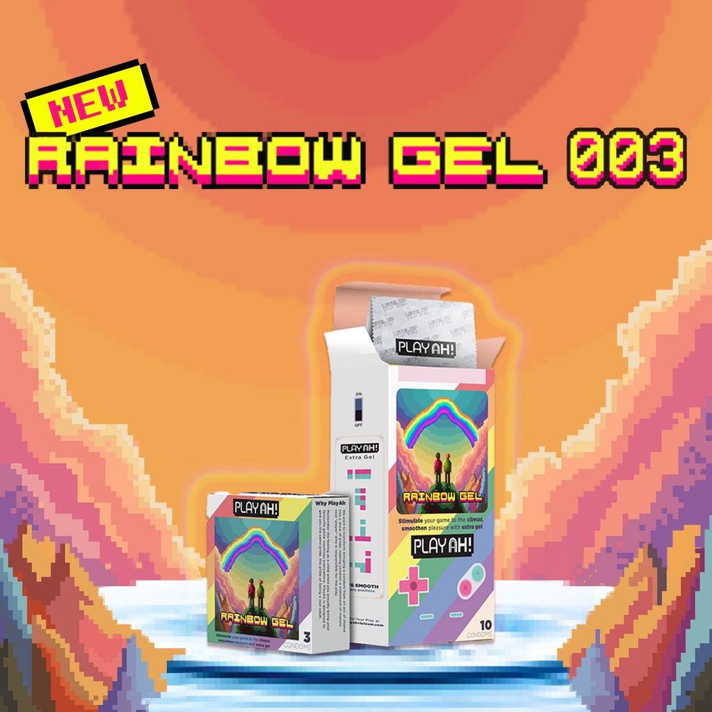 Bao Cao Su PLAYAH Siêu mỏng Super Invisible, Kéo dài thời gian Last Long, Vừa vặn Truefit, Thêm Gel Rainbow, Extra Dots