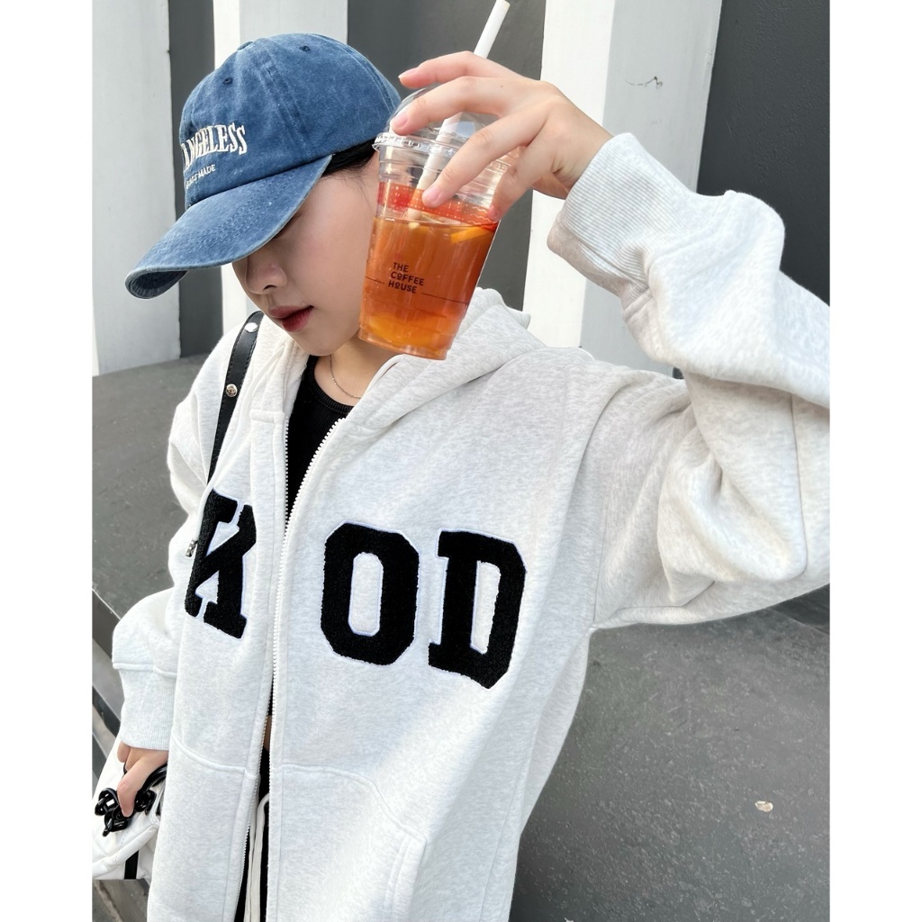 Áo Hoodie Zip LKOD Form Rộng Mũ Trùm 2 Lớp Vải Nỉ Bông - Hoodie Zip Nam Nữ Cao Cấp