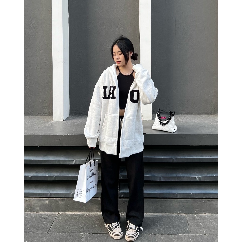 Áo Hoodie Zip LKOD Form Rộng Mũ Trùm 2 Lớp Vải Nỉ Bông - Hoodie Zip Nam Nữ Cao Cấp