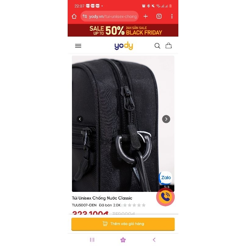 Túi Unisex Chống Nước Classic _ yody