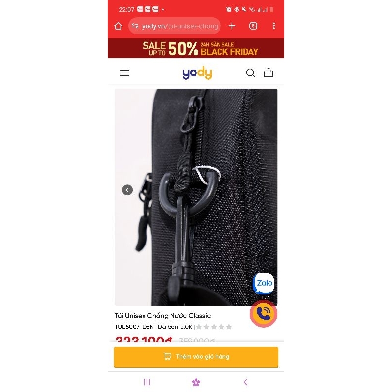 Túi Unisex Chống Nước Classic _ yody