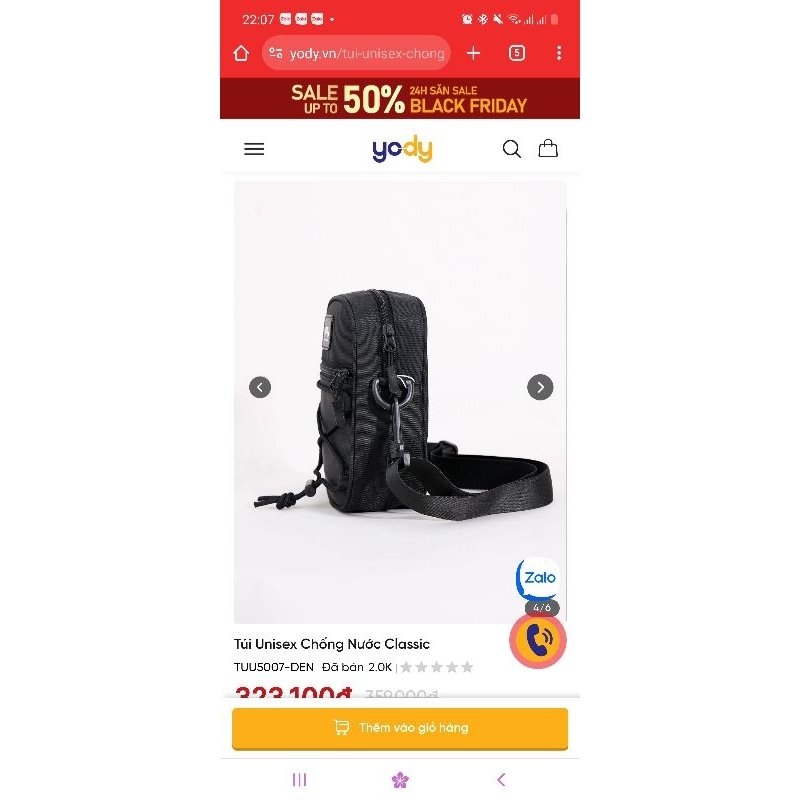 Túi Unisex Chống Nước Classic _ yody