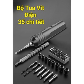 Tua Vít Điện, bắn Vít cầm tay mini 2 chiều dùng pin sạc Tua vít điện Tuốc nơ điện dùng dây sạc USB máy xoáy ốc, khoan đụ