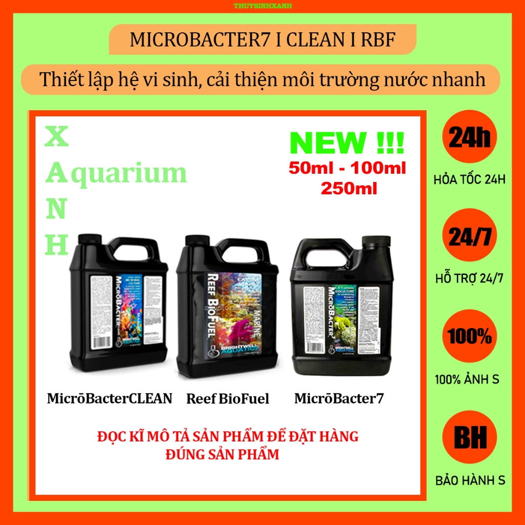 Vi sinh cao cấp bể mặn & ngọt MicroBacter7 l Clean l Reef BioFuel