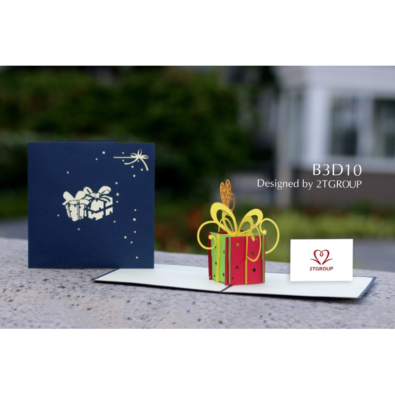 Thiệp 3d hộp quà