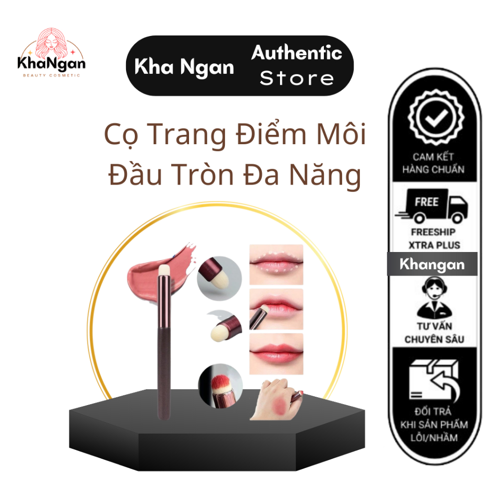 Cọ Trang Điểm Môi Đầu Tròn/Son Môi/Son Môi Siêu Mềm/Che Kích Thước Mini Cầm Tay Với Đầu Cọ Bằng Ngón Tay Chính Xác Cao