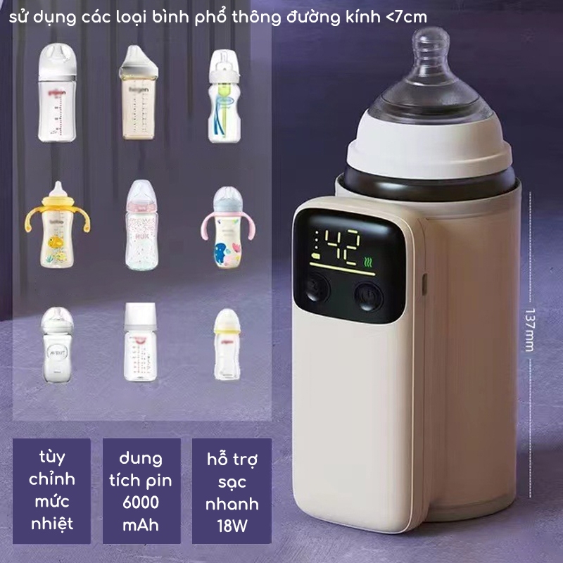 Máy hâm sữa cao cấp không dây HOPE, phù hợp tiện lợi cho bé
