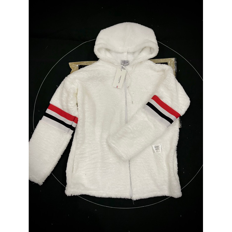 Áo khoác lông mượt vạch thome 2 ống tay new cực hot nam nữ dành cho mùa đông năm nay