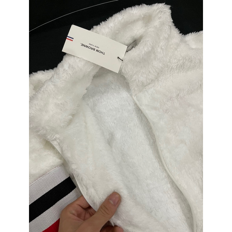 Áo khoác lông mượt vạch thome 2 ống tay new cực hot nam nữ dành cho mùa đông năm nay