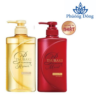 Dầu gội, xả cao cấp Tsubaki Premium Repair giúp phục hồi ngăn rụng tóc 490ml