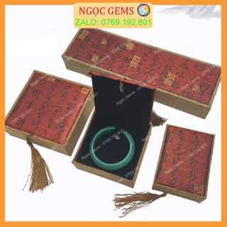 Hộp gấm, túi nhung đỏ đựng trang sức - hộp gấm đựng vòng tay phong thuỷ cao cấp