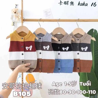 Áo len gile cài khuy dày dặn đẹp cho bé 6_13kg