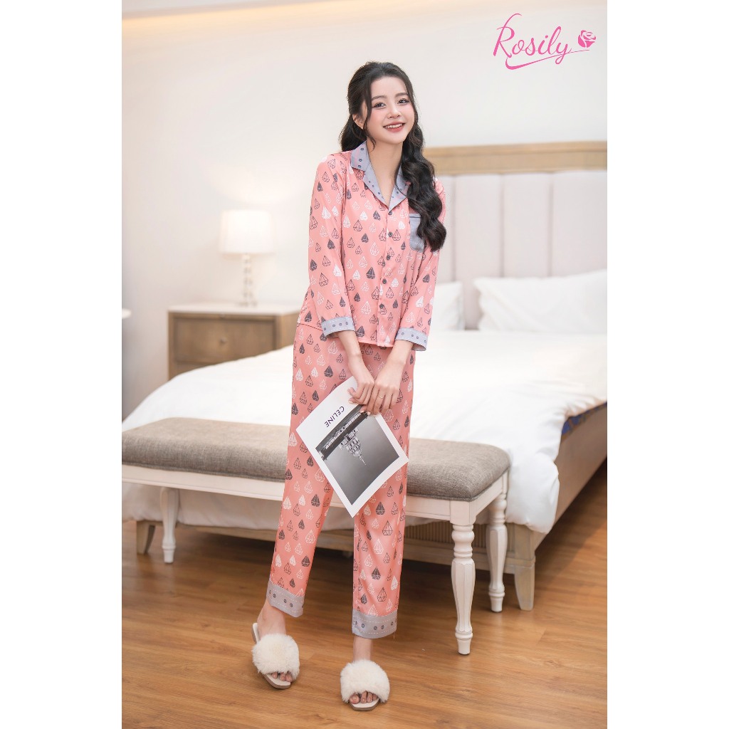 Đồ bộ mặc nhà pyjamas nữ hãng Rosily R475 (Có ship hỏa tốc - uy tín)