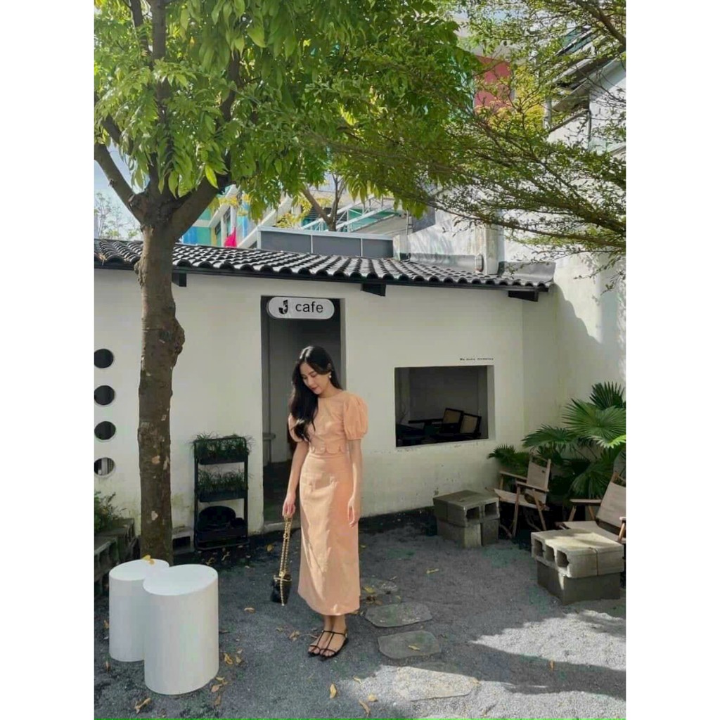 Set áo croptop cột nơ sau dợn sóng mix chân váy midi đẹp