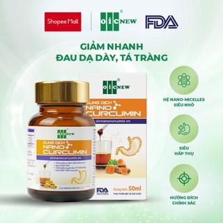 OICNew Nano Curcumin Dung dịch tinh chất Nghệ giảm đau Dạ dày, hành tá tràng, lọ 50ml