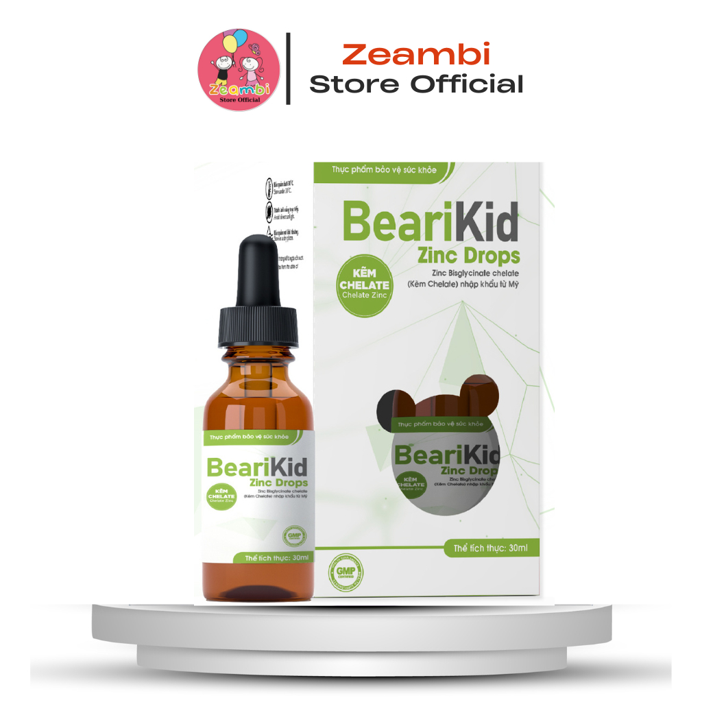 Kẽm BeariKid, Kẽm Zeambi dạng nhỏ giọt, chai 30ml