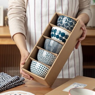 Set 5 chén cơm, set 5 bát cơm, bát cơm, chén cơm, set quà tặng, quà tân gia, quà tặng, chén sứ, bát