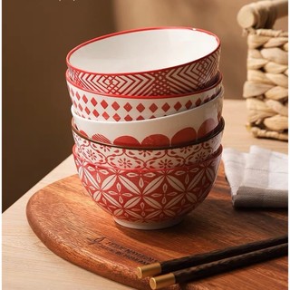 Set 5 chén cơm, set 5 bát cơm, bát cơm, chén cơm, set quà tặng, quà tân gia, quà tặng, chén sứ, bát