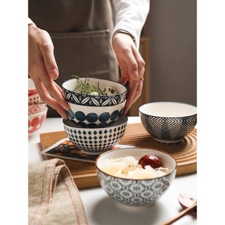 Set 5 chén cơm, set 5 bát cơm, bát cơm, chén cơm, set quà tặng, quà tân gia, quà tặng, chén sứ, bát