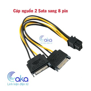 Cáp nguồn 2 sata sang 8 pin pci-e cho vga