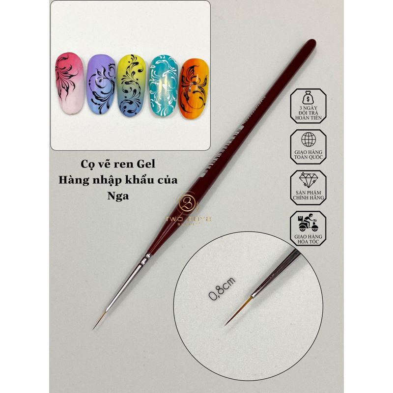 Cọ vẽ hoa văn ren Gel của nga cọ kim vẽ nét TWO BOYS