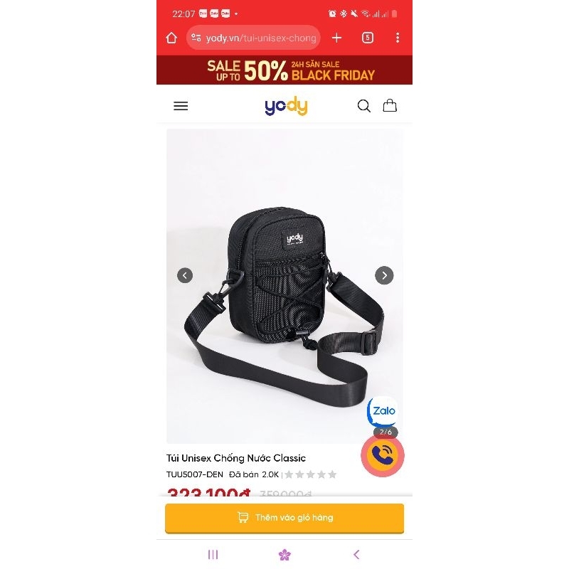 Túi Unisex Chống Nước Classic _ yody