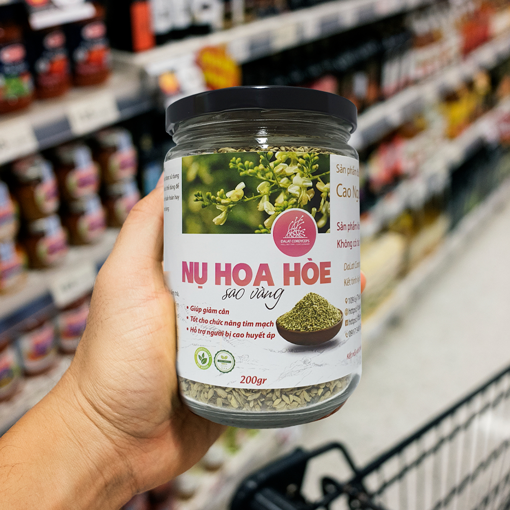Trà nụ hoa hoè khô sao vàng - Dalat Cordyceps - Loại thượng hạng