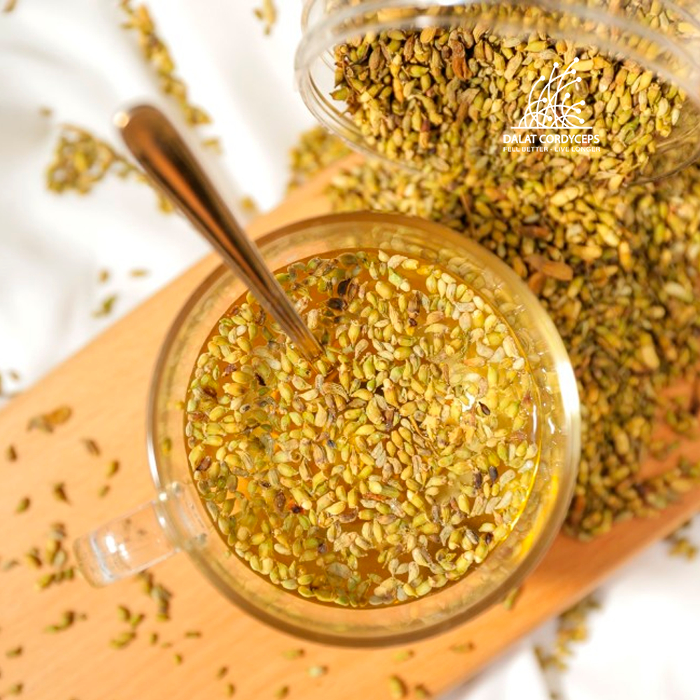 Trà nụ hoa hoè khô sao vàng - Dalat Cordyceps - Loại thượng hạng