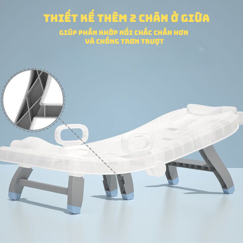 Ghế gội đầu cỡ lớn xếp gọn có tay vịn điều chỉnh, gấp gọn cho bé
