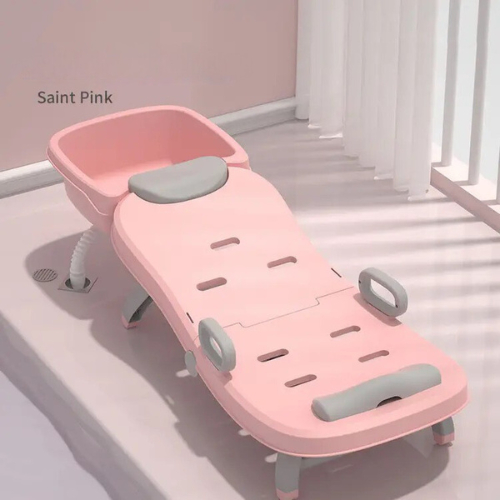 Ghế gội đầu cỡ lớn xếp gọn có tay vịn điều chỉnh, gấp gọn cho bé