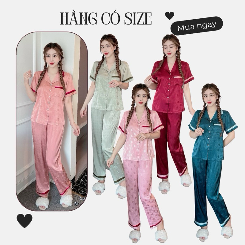 Đồ mặc nhà, đồ ngủ chất lụa chuẩn xịn có túi quần, nhiều màu nhiều size mẫu mới 2023