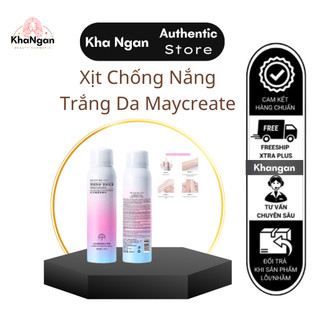 Xịt Chống Nắng Trắng Da Maycreate 150ml.