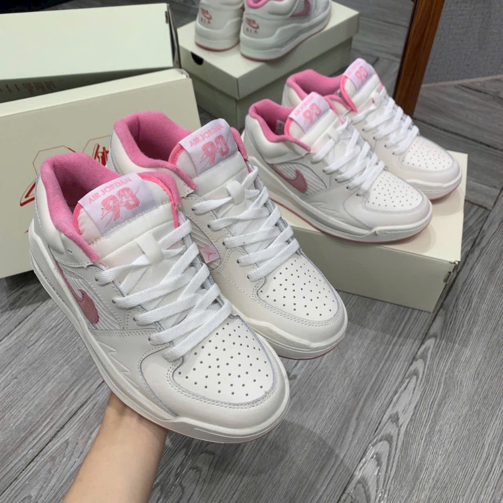 Giày Jordan air Stadium 90 trắng hồng cổ thấp giày thể thao nam nữ CT Jodan 1 white pink cao cấp
