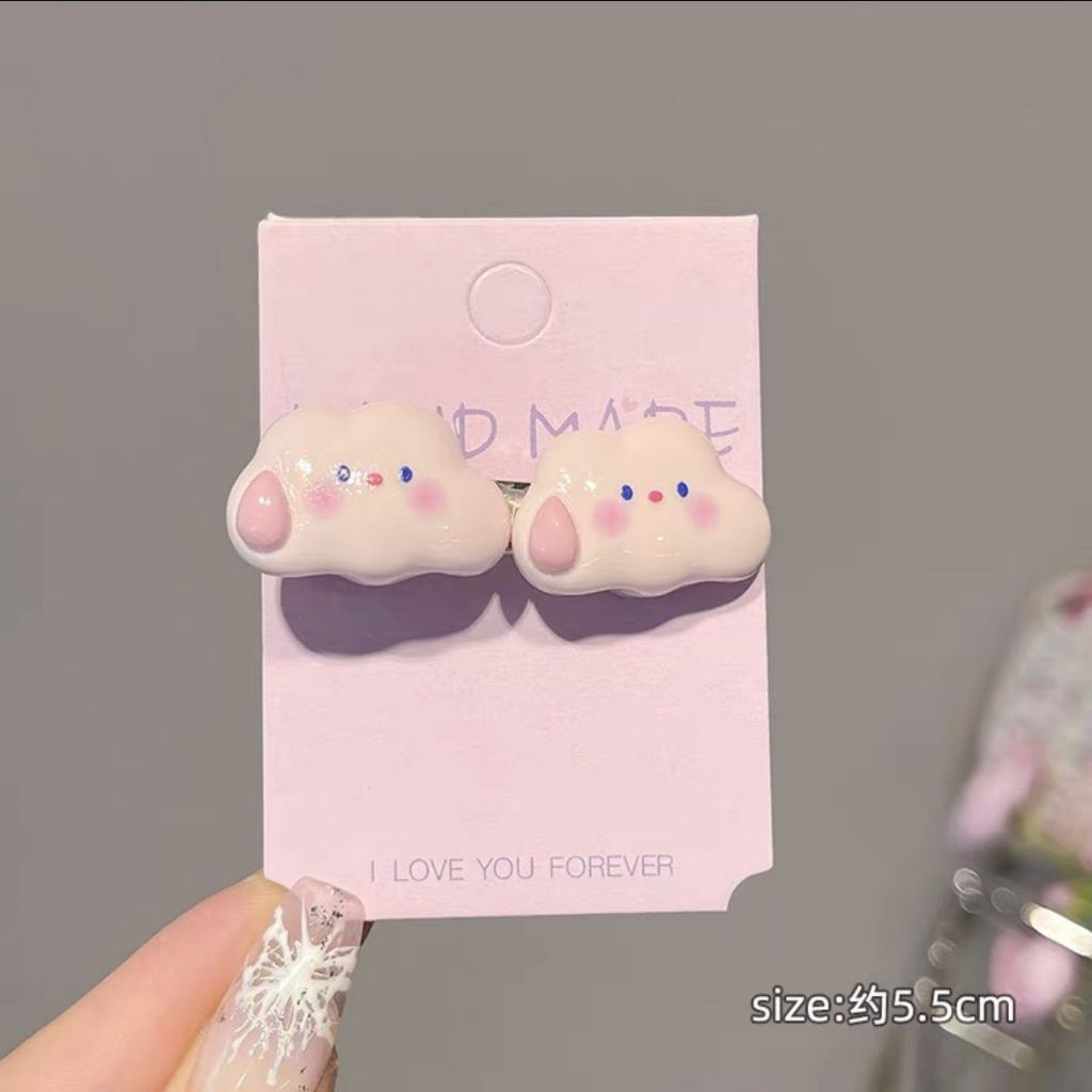 Kẹp Tóc Mái Hình Ngôi Sao Đám Mây Hồng Dễ Thương Cho Bé Gái