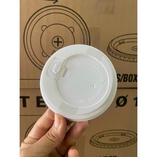 Nắp cốc pp đen trắng có nút bật phi 90 ( 50 nắp )
