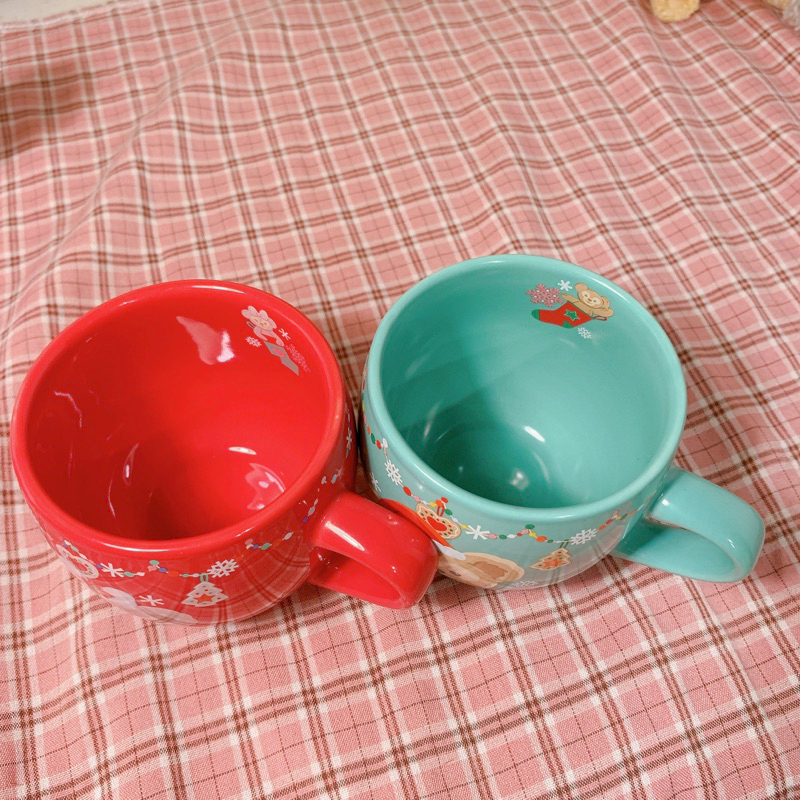 Ly cốc gấu duffy noel giáng sinh chính hãng disney gốm sứ hoạt hình dễ thương