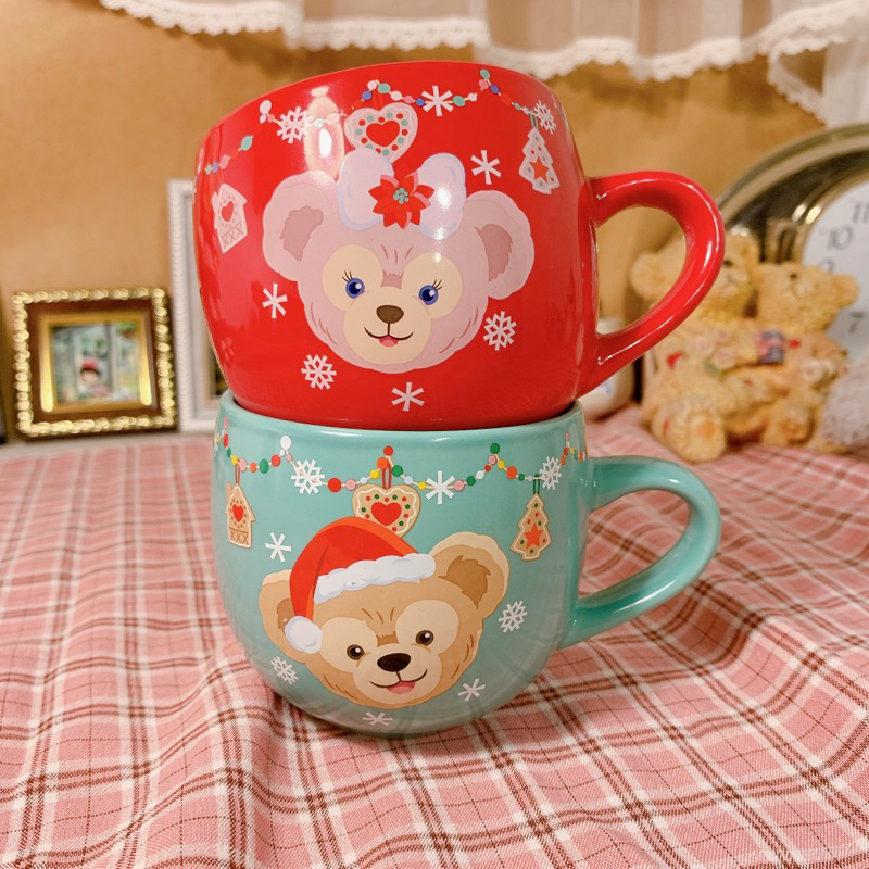 Ly cốc gấu duffy noel giáng sinh chính hãng disney gốm sứ hoạt hình dễ thương