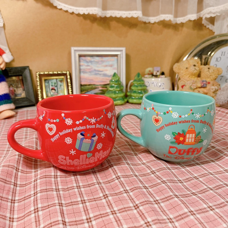 Ly cốc gấu duffy noel giáng sinh chính hãng disney gốm sứ hoạt hình dễ thương