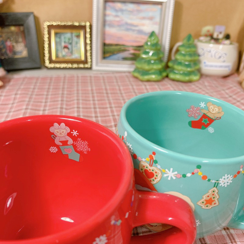 Ly cốc gấu duffy noel giáng sinh chính hãng disney gốm sứ hoạt hình dễ thương