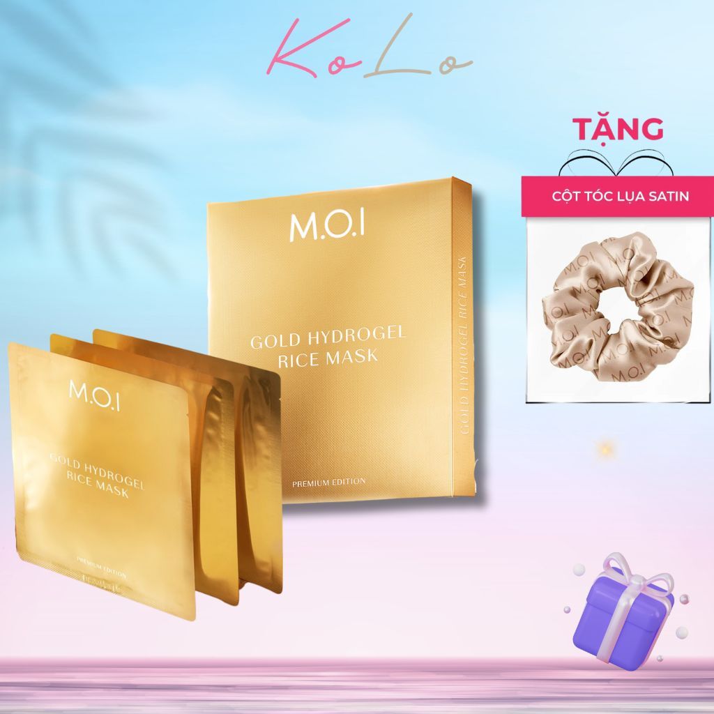 Mặt Nạ Gạo MOI HYDROGEL Vàng Hồ Ngọc Hà Phiên Bản Cao Cấp Sáng Da Phục Hồi Nâng Cơ Dưỡng Ẩm Chính Hãng