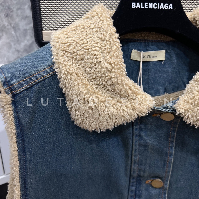 - Áo Gile Jeans Lót Bông QCCC - Ảnh Thật