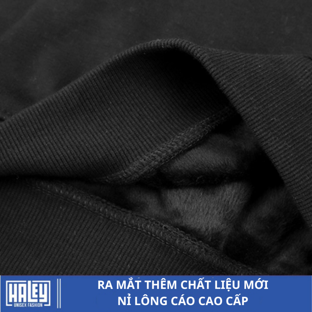 Áo Sweater Dài Tay HS37 HALEY Phong Cách Hàn Quốc Form Rộng Unisex Nam Nữ Nỉ Bông Dày Dặn