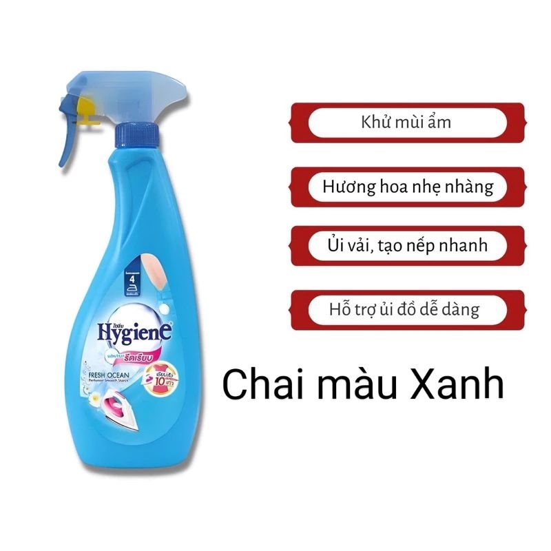 Xịt ủi thơm quần áo hygiene 550ml
