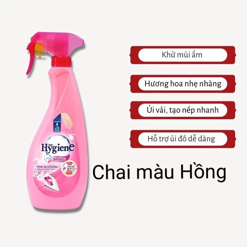 Xịt ủi thơm quần áo hygiene 550ml