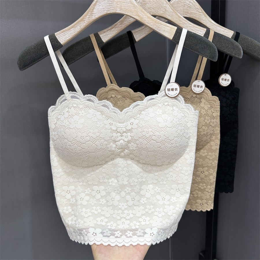 Áo bra ren hoa, áo cup ngực 2 dây nữ may kèm đệm ngực lưng chun co giãn form ôm gọn thoáng mát sexy gợi cảm hot tre 1889